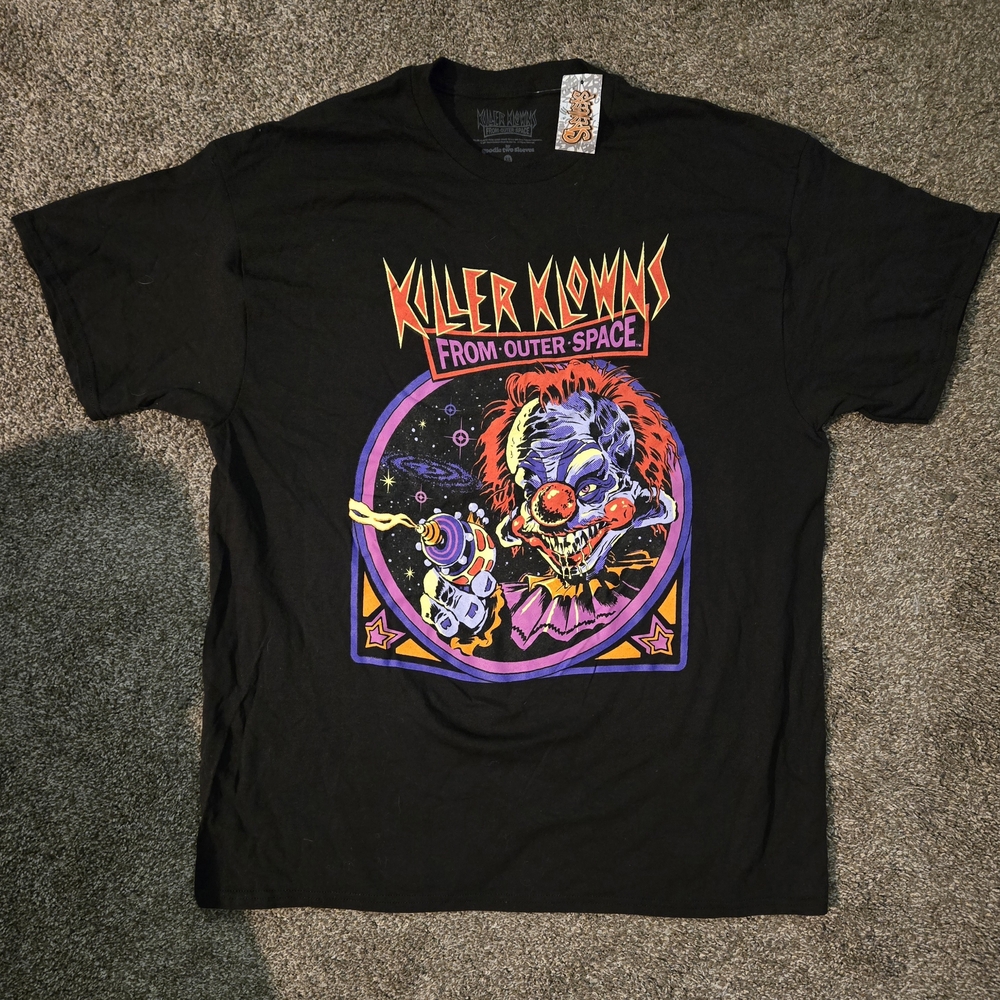 Spencer's Black Graphic Killer Klowns From Outer Space Tshirt (Brand New)